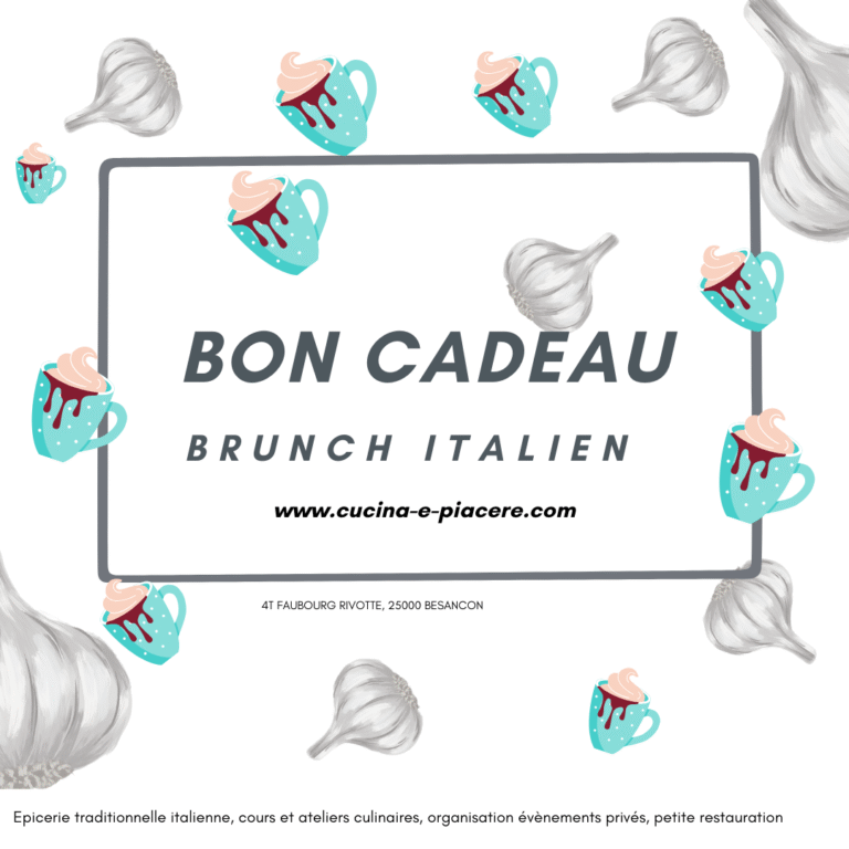 Bon cadeau pour brunch italien